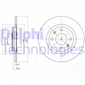 Тормозной диск BG2308 DELPHI