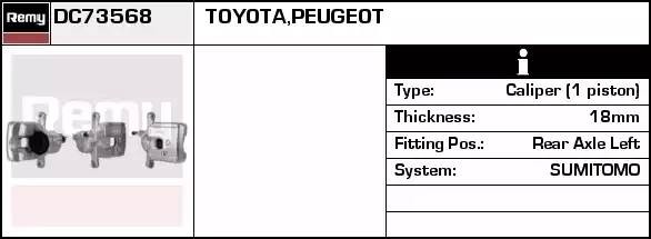 Тормозной суппорт DC73568 DELCO REMY