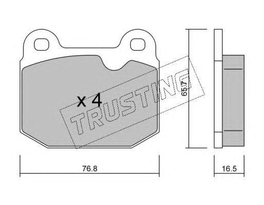 Комплект тормозных колодок, диско 0151 TRUSTING