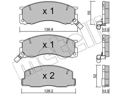 Комплект тормозных колодок, диско 22-0281-0 METELLI
