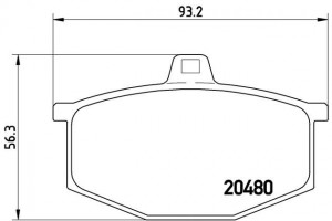 Комплект тормозных колодок, диско P68005 BREMBO