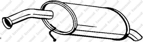 Глушитель выхлопных газов конечный 169-217 BOSAL