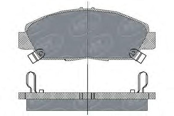 Комплект тормозных колодок, диско SP203 SCT