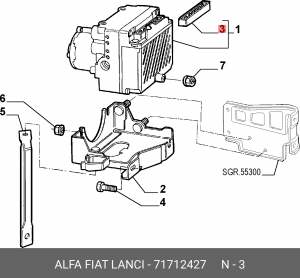 Комплект прибора управления 71712427 ALFA FIAT LANCIA