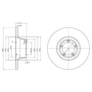 Тормозной диск BG2157 DELPHI