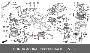Подушка двигателя 50850SDAA10 HONDA