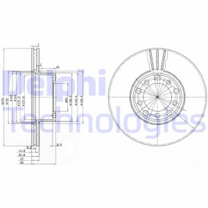 Тормозной диск BG2306 DELPHI