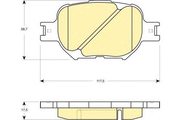 Комплект тормозных колодок, диско 6133169 GIRLING