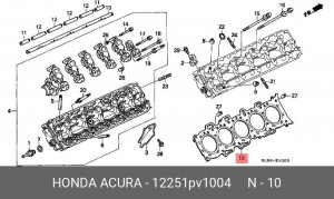 Прокладка ГБЦ 12251PV1004 HONDA