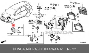 Сигнал звуковой 38100SWAA02 HONDA