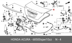 Дверь багажника 68500SJAE10ZZ HONDA