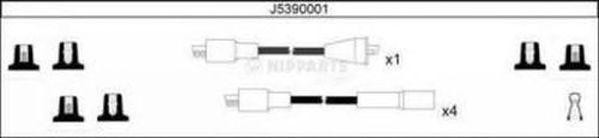Ккомплект проводов зажигания J5390001 H B JAKOPARTS NIPPARTS