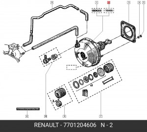 Усилитель тормозной системы 7701204606 RENAULT