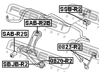Сайлентблок SAB-R2S FEBEST