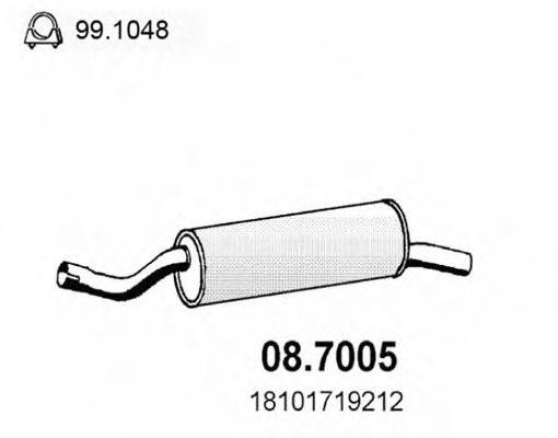 Глушитель выхлопных газов конечный 087005 ASSO