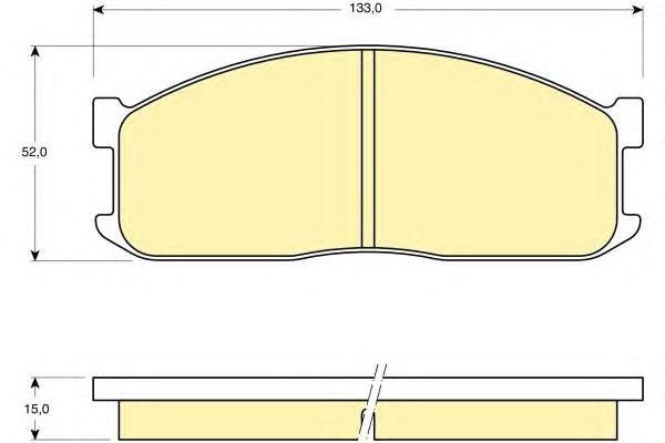 Комплект тормозных колодок, диско 6109839 GIRLING