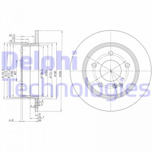 Тормозной диск BG2761 DELPHI