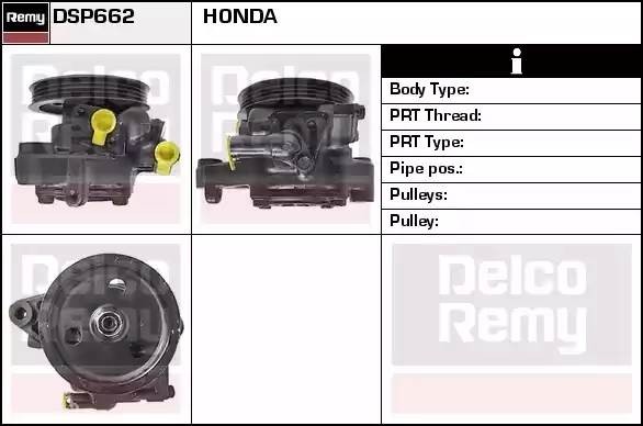 Гидравлический насос, рулевое управление DSP662 DELCO REMY