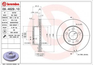 Тормозной диск 09.4629.10 BREMBO