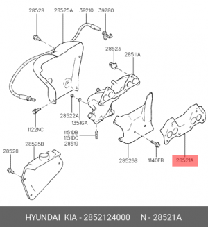Прокладка, выпускной коллектор 2852124000 HYUNDAI KIA