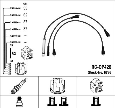 Ккомплект проводов зажигания RCOP426 NGK NTK