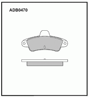 Колодки тормозные дисковые ADB0470 ALLIED NIPPON