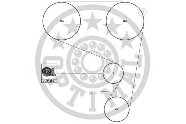 Комплект ремня ГРМ SK-1105 OPTIMAL