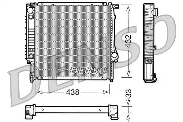Радиатор, охлаждение двигател DRM05021 DENSO