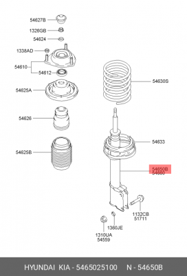 Амортизатор 5465025100 HYUNDAI KIA