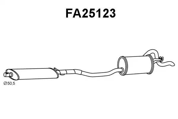 Глушитель выхлопных газов конечный FA25123 VENEPORTE