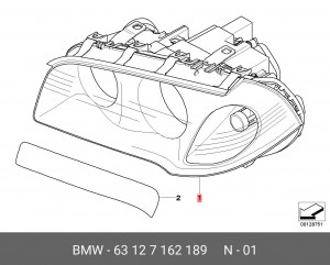 Основная фара 63 12 7 162 189 BMW