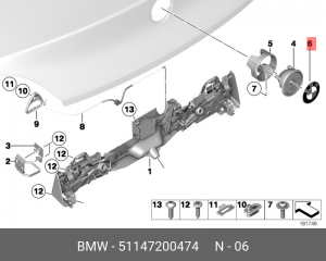 Эмблема 51 14 7 200 474 BMW