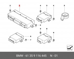 Блок управления двигателем 61 35 9 116 445 BMW