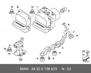 Комплект прибора управления 34 52 6 758 629 BMW