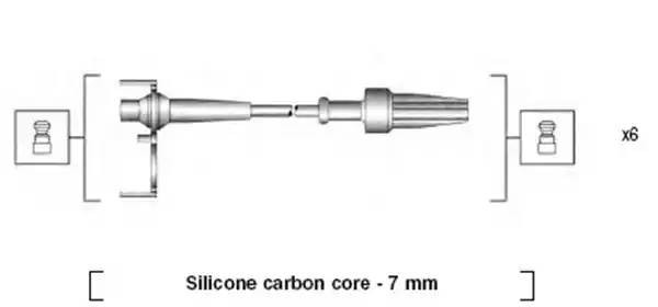 Ккомплект проводов зажигания 941145400737 MAGNETI MARELLI