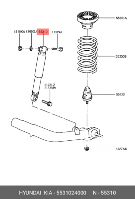 Амортизатор 5531024000 HYUNDAI KIA
