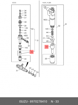 Форсунка 8-97027-841-0 ISUZU