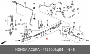 Цилиндр сцепления главный 46920S9AJ04 HONDA