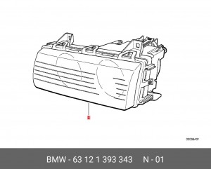 Фара головного света 63 12 1 393 343 BMW