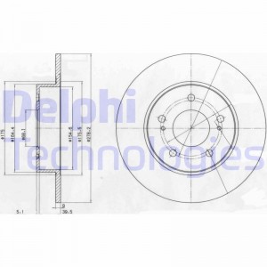Тормозной диск BG3904 DELPHI