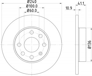 Тормозной диск MDC1453 MINTEX