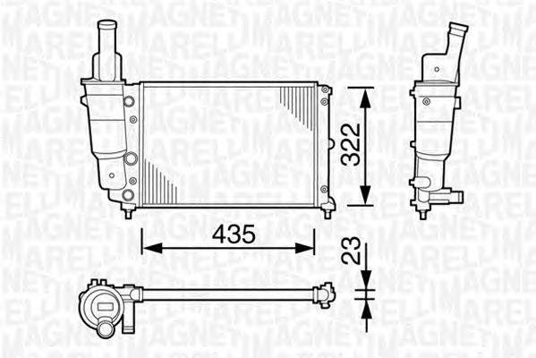 Радиатор охлаждения ДВС 350213113003 MAGNETI MARELLI