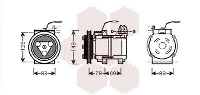 Компрессор, кондиционер 8200K124 VAN WEZEL