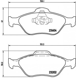 Комплект тормозных колодок, диско P24055 BREMBO