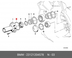 Уплотняющее кольцо 23 12 1 204 578 BMW