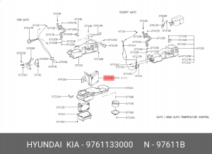 Испаритель, кондиционер 9761133000 HYUNDAI KIA