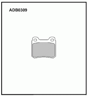 Колодки тормозные дисковые ADB0309 ALLIED NIPPON