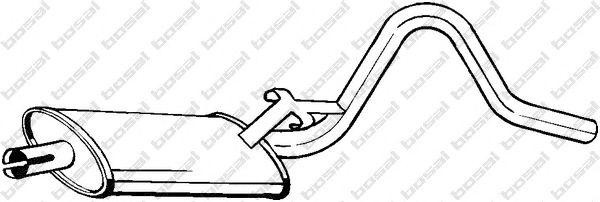 Средний глушитель выхлопных газов 185805 BOSAL