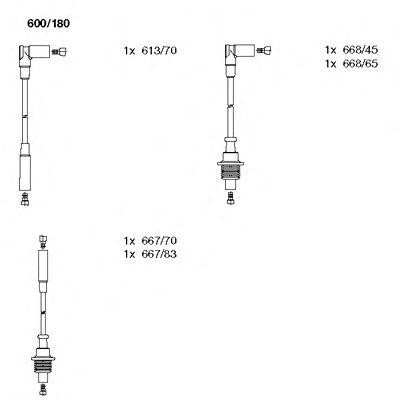 Ккомплект проводов зажигания 600/180 BREMI