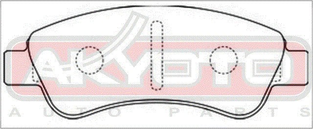 Колодки тормозные дисковые AKD-0182 AKYOTO